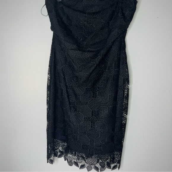 Sam Edelman Strapless Black Lace Pineapple Dress - Picture 3 of 9